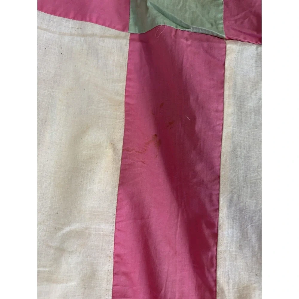 Vintage Atq Homemade Quilt Butterfly Feedsack Quilt Topper Homemade 99